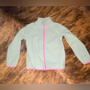 Kids Zip-Up with Pink Trim 7/8